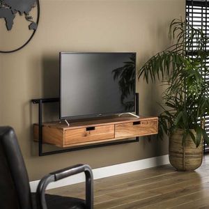 Hoyz - TV-meubel Air Solid - 120cm - Bruin en Zwart - Hout