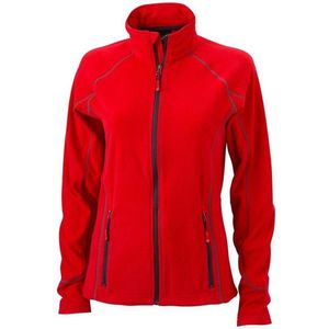 James and Nicholson Dames/dames structuur fleece jack (Rood/koolstof)