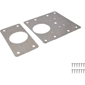 Hoexs Scharnier Reparatieset - 2 Stuks Inclusief 12 Schroeven - Plaat - Platen - Set Softclose Keukenscharnier
