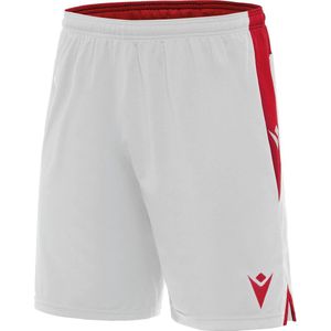 Macron Tempel Short Heren - Wit / Rood | Maat: XXL