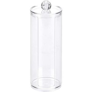 Transparante Ronde Opbergdoos voor Wattenschijfjes - Hygiënische Organizer voor Katoenen Pads