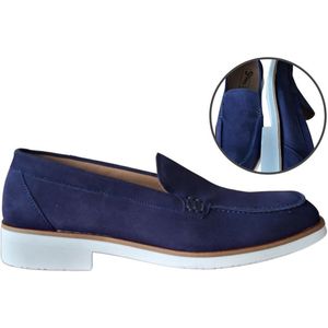 Stravers - Sportieve Loafers Maat 49 Suede Blauw Grote Maten Instappers Heren
