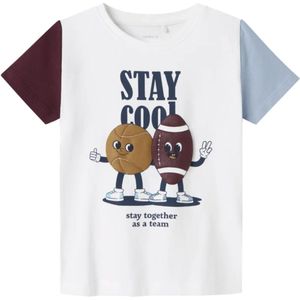 NAME IT - NMMKYLER SS TOP BOX - T-shirt - Wit