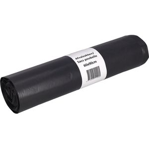 Afvalzak cleaninq 60x90cm recycled t50 70l grijs | 10 stuks