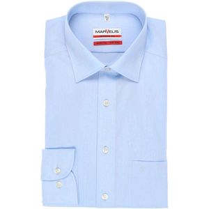 Marvelis strijkvrij overhemd Mouwlengte 7 uni licht blauw (4704-69-11N)