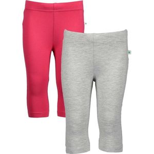 Blue Seven 2 PACK Bio Basic CAPRI  legging Lichtgrijs en Donkerroze - Maat 116