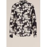 WE Fashion - Dames Blouse - Donkergrijs Gemeleerd - Regular Fit