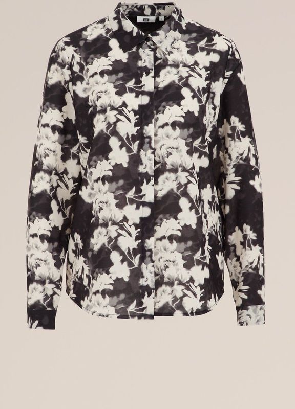 WE Fashion - Dames Blouse - Donkergrijs Gemeleerd - Regular Fit