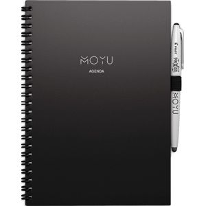 MOYU - Business Black Agenda - Uitwisbaar Agenda's van Steenpapier A5 Hardcover