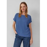 s.Oliver - Shirt - Koningsblauw - Effen - Kwartmouw