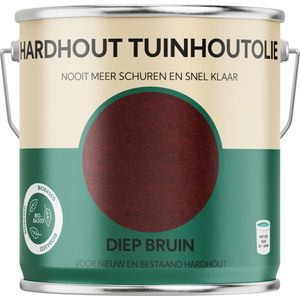 Hardhout Tuinhoutolie - diep bruin - hardhout olie - biobased - 2.5 liter