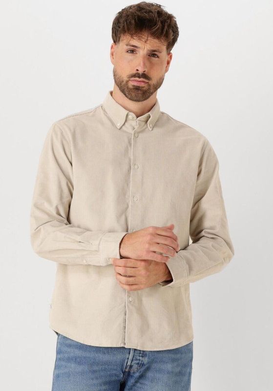 Selected Homme Heren Overhemd SLHREGDANNI CORD BD LS SHIRT regular fit Grijs M Volwassenen
