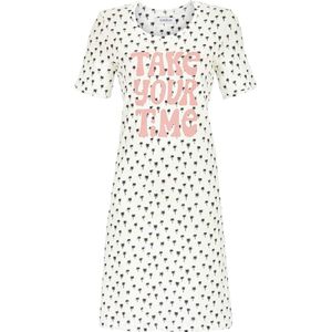 Wit Ringella nachthemd palmbomen - Wit - Maat - 38