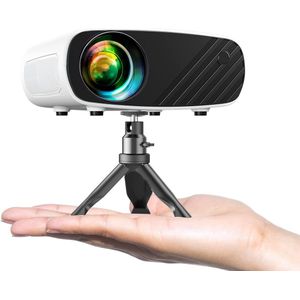 Draagbare Videoprojector - Mini Projector met 1080p Full HD en 14000 Lux - Compatibel met Android/iOS/Windows/TV-Stick/HDMI/USB