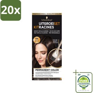 20 x Schwarzkopf - Uitgroeiset - Donkerbruin - Grootverpakking - Haaruitgroei - Haarkleur Bijwerken - Donkerbruin Haar - Snelle Kleuring - Kleur Touch-up