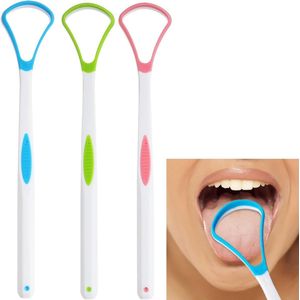 Tongschraperreiniger - kleurrijke kunststof tongborstels - mondverzorgingsset - effectieve hulp tegen slechte adem - gezondheidsreinigingsaccessoires - orale hygiëne producten