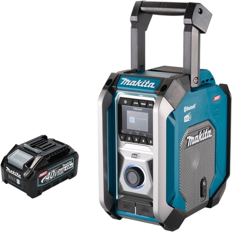 Makita MR 007 GM1 Oplaadbare bouwplaatsradio 12 - 40 V max. Bluetooth DAB+ USB + 1x oplaadbare accu 4.0 Ah - zonder oplader
