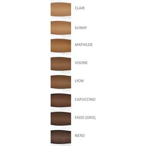 Panty - Maillot 15 DEN - MONA - 6 STUKS - Prachtige dunne lycra panty - zit perfect - maat Large - kleur: Cappuccino