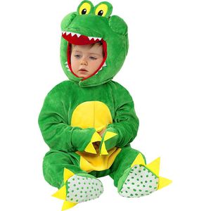 FUNIDELIA Krokodillen kostuum voor baby - 6-12 mnd (69-80 cm) - Groen