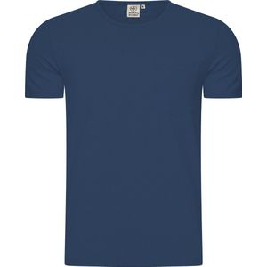 Mario Russo T-shirt - T-shirts Heren - Katoen - M - Navy