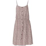 QS - Jurk - Mauve/Wit - Bloemenprint - Mouwloos - Knielengte - Gedrapeerd