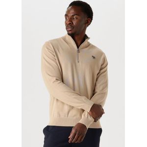 Paul Smith Mens Sweater Zip Neck Zeb Bad Truien & Vesten Heren - Sweater - Hoodie - Vest- Beige - Maat L