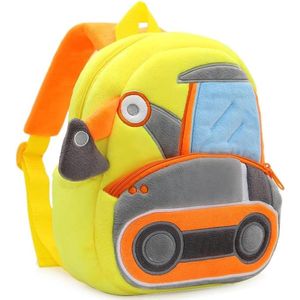 rugzak, graafmachine rugzak kleuterschool rugzak, cartoon kinderrugzak dier cartoon mini tas pluche kinderrugzak, voor baby 1-5 jaar, Meerkleurig