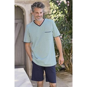 Lichtblauw katoenen heren shortama - Blauw - Maat - 54