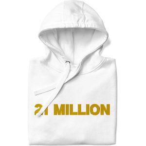 Bitcoin Hoodie - 21 Million - Premium - Unisex - Kleur Wit - Maat S| Bitcoin cadeau| Cryptocurrency cadeau| Bitcoin Trui| Crypto Trui| Crypto Hoodie| Bitcoin Hoodie| Bitcoin Merch| Bitcoin Kleding| Crypto Kleding