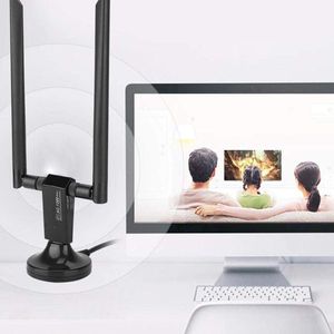 1200Mbps WiFi Adapter USB 2.0 - 5.8G 515~5.825GHz - Windows XP/Vista - Zoekwoorden: Dual Band, Dongle .