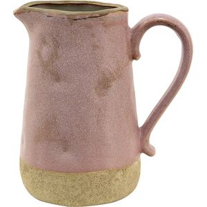 Decoratieve Schenkkan 2200 ml Roze, Beige Keramiek Waterkan Kan