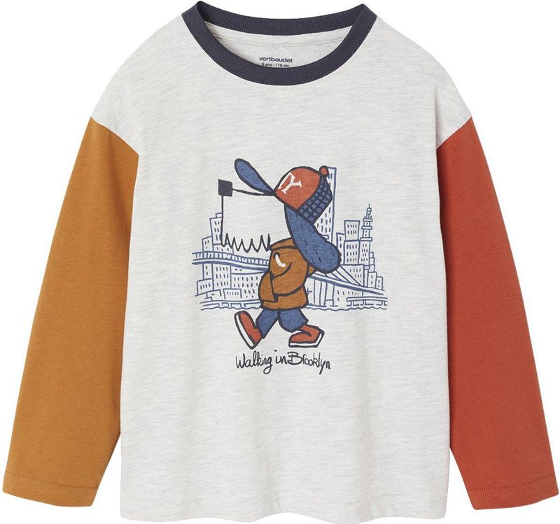 T-shirt - Meerkleurig - Lange Mouwen - Colourblock - Jongens