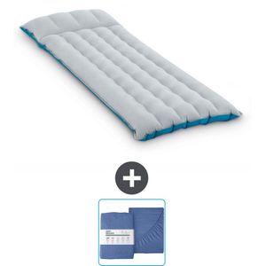 Intex Campingmat - 1-Persoons - 67 x 184 x 17 cm - Blauw - Inclusief en Hoeslaken