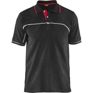 Blåkläder 3389 Poloshirt Zwart/Rood maat S