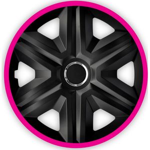NRM FAST LUX - Wieldoppen - 14 inch - Set van 4 stuks - Zwart en Roze