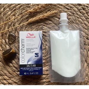 Wella Color Charm Permanent Liquid Haircolour - 3A + developer - Haircolour - Haarverf - Haarkleuring - Wella Toner - Donkerbruin - Asbruin - Donkerasbruin