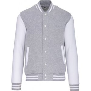 Jas Unisex M Kariban Lange mouw Oxford Grey / White 70% Katoen, 30% Polyester