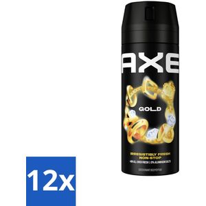 Axe Deodorant Bodyspray Gold 150 ml - Voordeelverpakking - 12 stuks