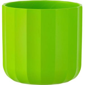 J-Line bloempot Summer - keramiek - groen - medium - 2 stuks - Ø 15 cm