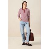 Donkerrode longsleeve met strepen