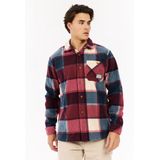 Protest - PRTMitchel - Overshirt - Velvet Red - High-pile Teddy Fleece