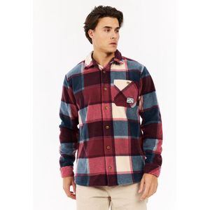 Protest - PRTMitchel - Overshirt - Velvet Red - High-pile Teddy Fleece