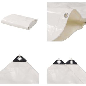vidaXL Afdekzeil - Afdekzeilen - Zeildoek - Zeildoeken - Dekzeil 650 g/m² 3,5x5 m wit