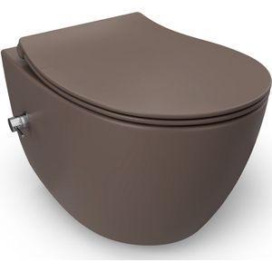 Isvea Wc Toilet Badkamer Hangend Bidet Taupe Inclusief Bevestigingsset