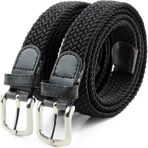 Safekeepers elastische riem - riem dames - elastische riem - Stretch Riem – 2 pak - zwart 110 CM