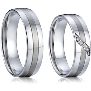 Jonline Prachtige Titanium Ringen voor hem en haar | Trouwringen | Vriendschapsringen |Relatieringen