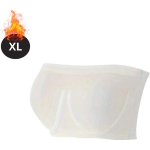 Nivard BH Zonder Beugel - Zonder Bandjes - Push-up Bh's - Comfort Beha - Comfortabel - Sterk - Yoga - Dames - Wit - Maat XL