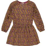 Meisjes jurk - Aafke - AOP floral amandel bruin