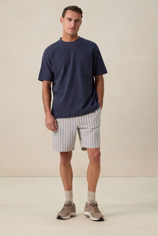 Sissy-Boy - Donkerblauwe Short - Korte Broek - Met Strepen