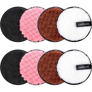 Allecto plus - Set van 8 herbruikbare make-up remover pads voor alle huidtypes